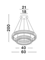 Nova Luce NOVA LUCE závesné svietidlo AURELIA zlatý kov a krištáľ LED 46W 230V 3500K IP20 stmievateľné 9333077