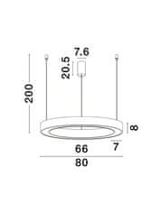 Nova Luce NOVA LUCE závesné svietidlo MORBIDO biely hliník a akryl LED 60W 230V 2700K - 4000K IP20 vr. diaľkového ovládania stmievateľné Tuya 9345641