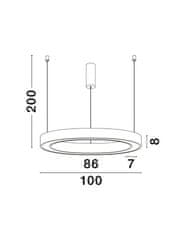 Nova Luce NOVA LUCE závesné svietidlo MORBIDO zlatý mosadzný hliník a akryl LED 80W 230V 2700K - 4000K IP20 vr. diaľkového ovládania stmievateľné Tuya 9345646