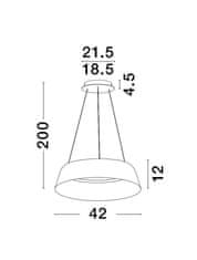 Nova Luce NOVA LUCE závesné svietidlo ALBA biely hliník šampaň a zlatá LED 40W 230V 3000K IP20 stmievateľné 9345655