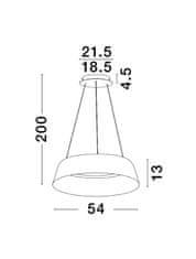 Nova Luce NOVA LUCE závesné svietidlo ALBA biely hliník šampaň a zlatá LED 50W 230V 3000K IP20 stmievateľné 9345657