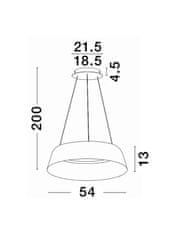 Nova Luce NOVA LUCE závesné svietidlo ALBA čierny hliník šampaň a zlatá LED 50W 230V 3000K IP20 stmievateľné 9345658