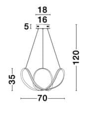 Nova Luce NOVA LUCE závesné svietidlo APUS čierny hliník a akryl LED 50W 230V 3000K IP20 stmievateľné 9348051