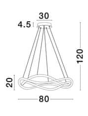 Nova Luce NOVA LUCE závesné svietidlo JINAL LED závesné svietidlo čierny kov, hliník a silikón 3000K 55W IP20 stmievateľné 9348103