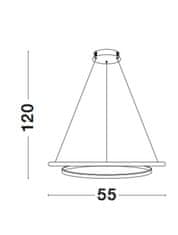 Nova Luce NOVA LUCE závesné svietidlo MALVI biely hliník a akryl LED 32W 230V 3000K IP20 9357041