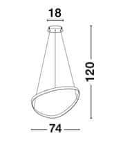 Nova Luce NOVA LUCE závesné svietidlo ARIES čierny hliník a akryl LED 32W 230V 3000K IP20 stmievateľné 9357064