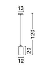 Nova Luce NOVA LUCE závesné svietidlo BLAKE dymové sklo chrómovaný hliník E27 1x12W 230V IP20 bez žiarovky 9361561