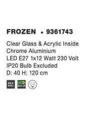 Nova Luce NOVA LUCE závesné svietidlo FROZEN číre sklo a akryl vo vnútri chrómovaný hliník E27 1x12W IP20 bez žiarovky 9361743