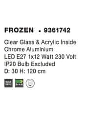 Nova Luce NOVA LUCE závesné svietidlo FROZEN číre sklo a akryl vo vnútri chrómovaný hliník E27 1x12W IP20 bez žiarovky 9361742