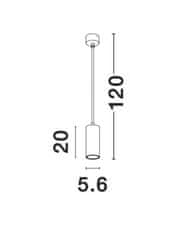 Nova Luce NOVA LUCE závesné svietidlo AILA biely hliník GU10 1x10W IP20 220-240V bez žiarovky 9419421