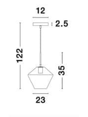 Nova Luce NOVA LUCE závesné svietidlo PRISMA zlatý kov číre sklo E27 1x12W 230V IP20 bez žiarovky 9426731