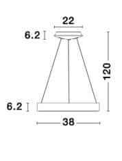 Nova Luce NOVA LUCE závesné svietidlo RANDO THIN biely hliník a akryl LED 30W 230V 3000K IP20 stmievateľné 9453430