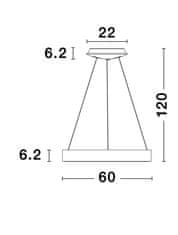 Nova Luce NOVA LUCE závesné svietidlo RANDO SMART biely hliník a akryl LED 50W 230V 3000K - 4000K IP20 Tuya stmievateľné 9453043