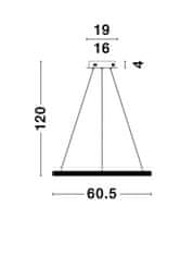 Nova Luce NOVA LUCE závesné svietidlo NAGER čierny hliník a akryl LED 29W 230V 3000K IP20 stmievateľné 9481091