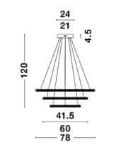 Nova Luce NOVA LUCE závesné svietidlo NAGER čierny hliník a akryl LED 62W 230V 3000K IP20 stmievateľné 9481093