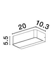 Nova Luce NOVA LUCE vonkajšie nástenné svietidlo VIDENO antracitový hliník a číre sklo LED 10W 3000K 220-240V 270st. IP65 9492590