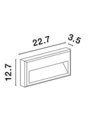 Nova Luce NOVA LUCE vonkajšie nástenné svietidlo RIO antracitový hliník a číre sklo LED 6W 3000K 220-240V 266st. IP65 9492670