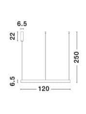 Nova Luce NOVA LUCE závesné svietidlo ELGEMA LED hliník a akryl čierna 70W 2700K-6000K 220-240V, CCT a stmievateľné, IP20 9530219