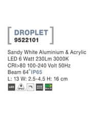 Nova Luce NOVA LUCE vonkajšie nástenné svietidlo DROPLET biely hliník a akryl LED 6W 3000K 100-240V 64st. IP65 9522101