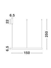 Nova Luce NOVA LUCE závesné svietidlo MOTIF LED hliník a akryl biela 80W 2700K-6000K 220-240V, CCT a stmievateľné, IP20 9530221