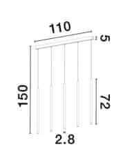 Nova Luce NOVA LUCE závesné svietidlo DANDIA čierny hliník LED závesné svietidlo 27W 3000K 9540202