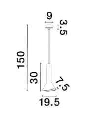 Nova Luce NOVA LUCE závesné svietidlo DYLAN sivý betón E14 1x5W 230V IP20 bez žiarovky 9540205