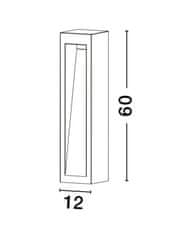 Nova Luce NOVA LUCE vonkajšie stĺpové svietidlo BARCO sivý betón sklenený difúzor LED 6W 3000K 120-230V IP65 9540208