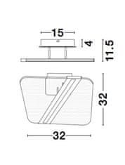 Nova Luce NOVA LUCE stropné svietidlo JERTUNA zlatý hliník a akryl LED 21W 230V 3000K IP20 9545221