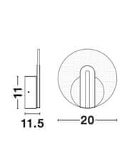 Nova Luce NOVA LUCE nástenné svietidlo GENTI čierny a zlatý hliník a akryl LED 1x7W 230V 3000K IP20 9545401