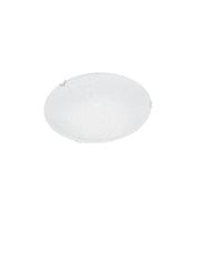 Nova Luce NOVA LUCE stropné svietidlo MINORI biele a číre štruktúrované sklo chrómovaný kov E27 2x12W 230V IP20 bez žiarovky 9546040