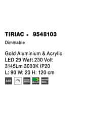 Nova Luce NOVA LUCE závesné svietidlo TIRIAC zlatý hliník a akryl LED 29W 230V 3000K IP20 stmievateľné 9548103