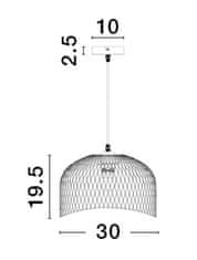 Nova Luce NOVA LUCE závesné svietidlo LYRON matný čierny kov prírodné drevo E27 1x12W 230V IP20 bez žiarovky 9555803