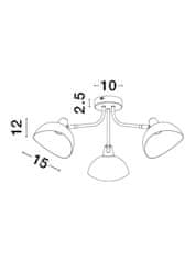 Nova Luce NOVA LUCE stropné svietidlo GEETI matná čierna a zlatý kov E14 3x5W 230V IP20 bez žiarovky 9555807