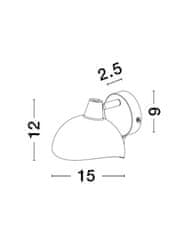 Nova Luce NOVA LUCE nástenné svietidlo GEETI matná čierna a zlatý kov E14 1x5W 230V IP20 bez žiarovky 9555806