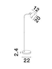 Nova Luce NOVA LUCE stojaca lampa GEETI matná čierna a zlatý kov E14 1x5W IP20 bez žiarovky 9555809