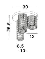 Nova Luce NOVA LUCE stropné svietidlo ZANE čierny kov zvonku zlatý kov vo vnútri E14 3x5W 230V IP20 bez žiarovky 9555811