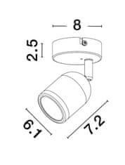 Nova Luce NOVA LUCE bodové svietidlo ORSON čierny kov GU10 1x10W 230V IP44 bez žiarovky 9555813