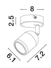 Nova Luce NOVA LUCE bodové svietidlo ORSON biely kov GU10 1x10W 230V IP44 bez žiarovky 9555814