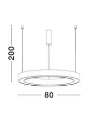 Nova Luce NOVA LUCE závesné svietidlo STING LED hliník a akryl biela Epistar SMD2835 50W 3000K Eaglerise TRIAC driver D80 H200 120st. IP20 stmievateľné 9558603