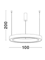 Nova Luce NOVA LUCE závesné svietidlo STING LED hliník a akryl biela Epistar SMD2835 60W 3000K Eaglerise TRIAC driver D100 H200 120st. IP20 stmievateľné 9558606