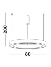 Nova Luce NOVA LUCE závesné svietidlo STING LED hliník a akryl bronz Epistar SMD2835 50W 3000K Eaglerise TRIAC driver D80 H200 120st. IP20 stmievateľné 9558605