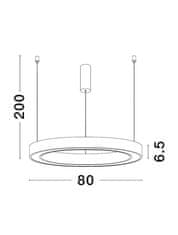 Nova Luce NOVA LUCE závesné svietidlo ELOWEN LED hliník a akryl čierna Epistar SMD2835 50W 3000K stmievateľné D80 H200 120st. IP20 9558604