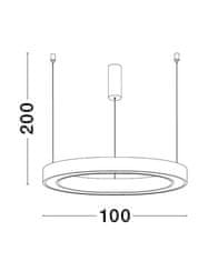 Nova Luce NOVA LUCE závesné svietidlo STING LED hliník a akryl bronz Epistar SMD2835 60W 3000K Eaglerise TRIAC driver D100 H200 120st. IP20 stmievateľné 9558608