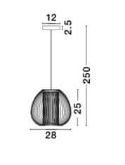 Nova Luce NOVA LUCE závesné svietidlo DESIRE biely hliník E27 1x12W 230V IP20 bez žiarovky 9586152