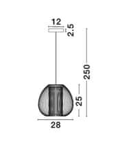 Nova Luce NOVA LUCE závesné svietidlo DESIRE čierny hliník E27 1x12W 230V IP20 bez žiarovky 9586151