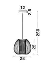 Nova Luce NOVA LUCE závesné svietidlo DESIRE šedý hliník E27 1x12W 230V IP20 bez žiarovky 9586153