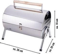 BBQ Collection Gril na drevené uhlie skladacia nerez 34 cm x 22 cm