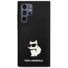 Karl Lagerfeld Kryt na mobil Liquid Silicone Choupette NFT na Samsung Galaxy S24 Ultra - černý
