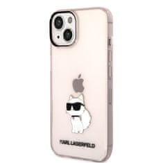 Karl Lagerfeld Puzdro / obal na Apple iPhone 14 Plus ružové - Karl Lagerfeld IML Choupette NFT