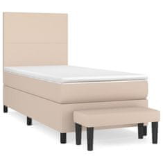 Petromila vidaXL Boxspring posteľ s matracom kapučínová 90x190 cm umelá koža